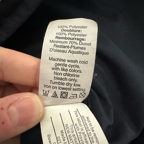 J. Crew Women Small Navy White Quilted Stripe Nautical Feather Down Puffer Vest - Picture 5 of 5